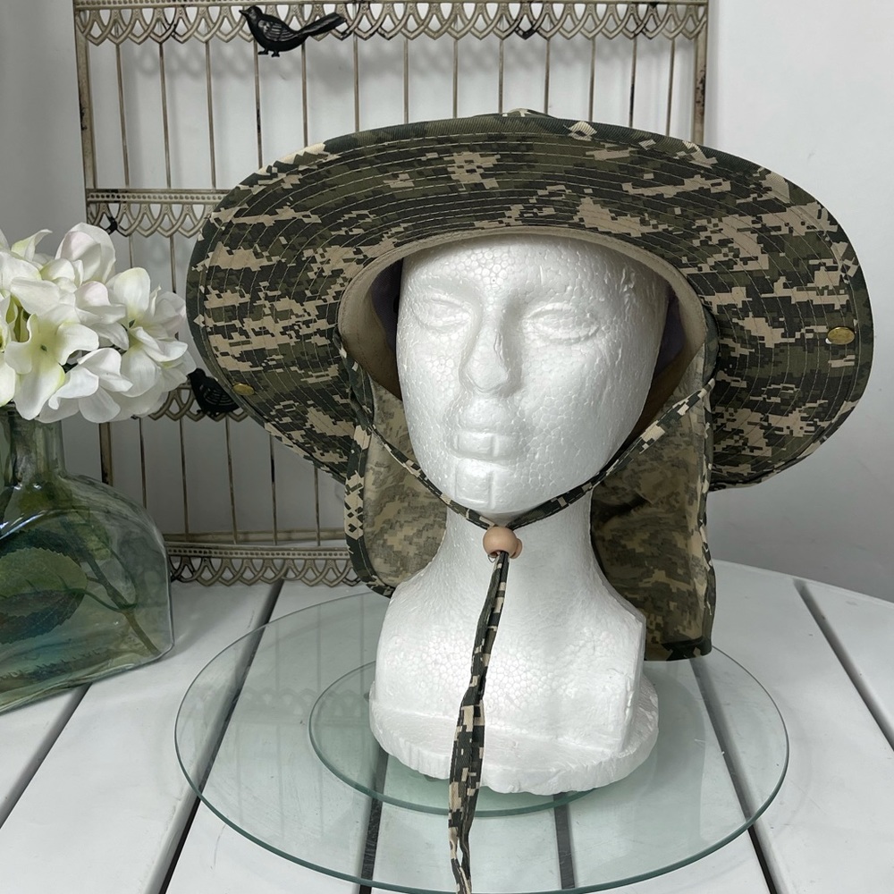 Safari Hat W/Neck Flap,sun protection UPF 50+.BinB1#3.